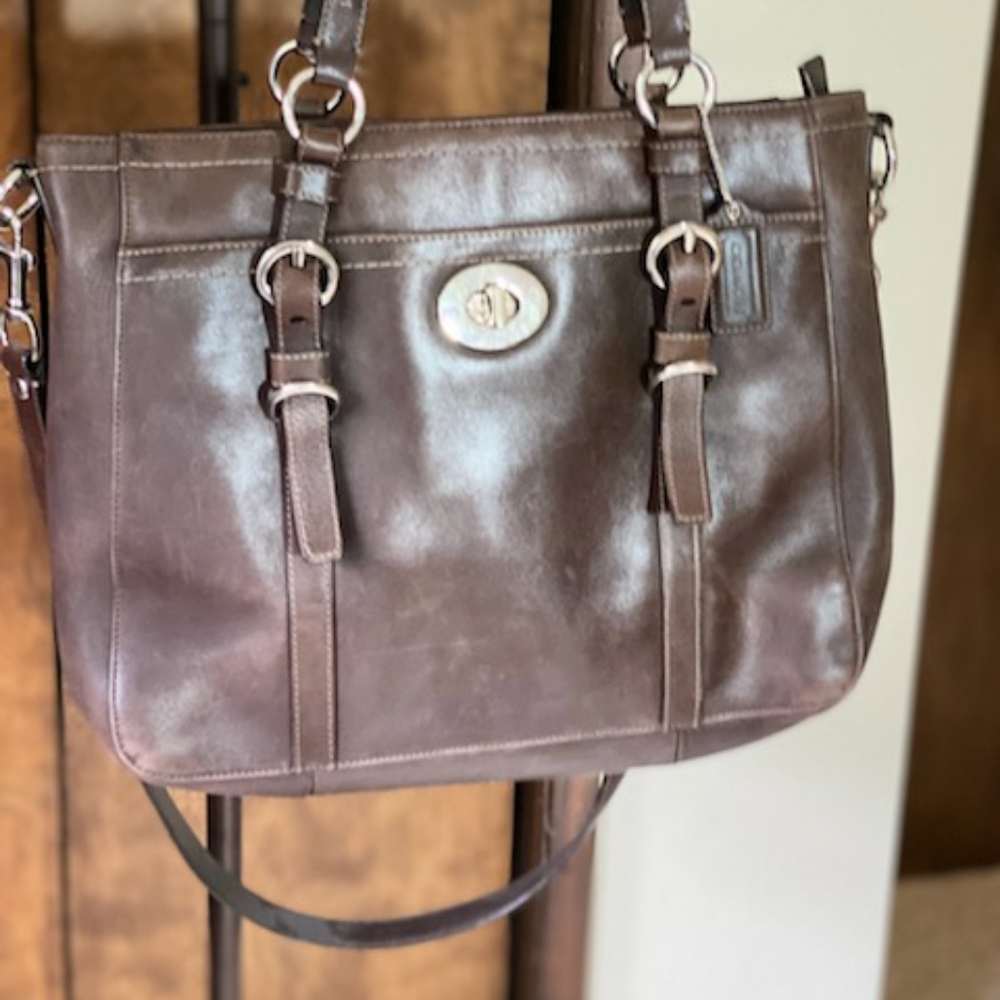 Coach Brown Leather Tote Bag